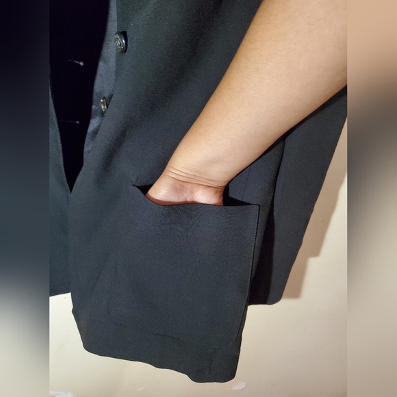 Lauren Ralph Lauren Mandarin Neck Military Style Wool Blazer Size 10 - Picture 4 of 9